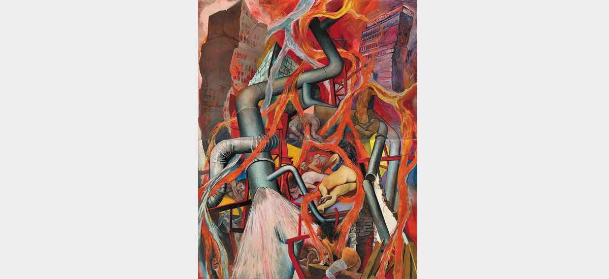 Distruzione di Sodoma, 1969, olio su tela, 300 × 240 cm, inv. 68 AC  