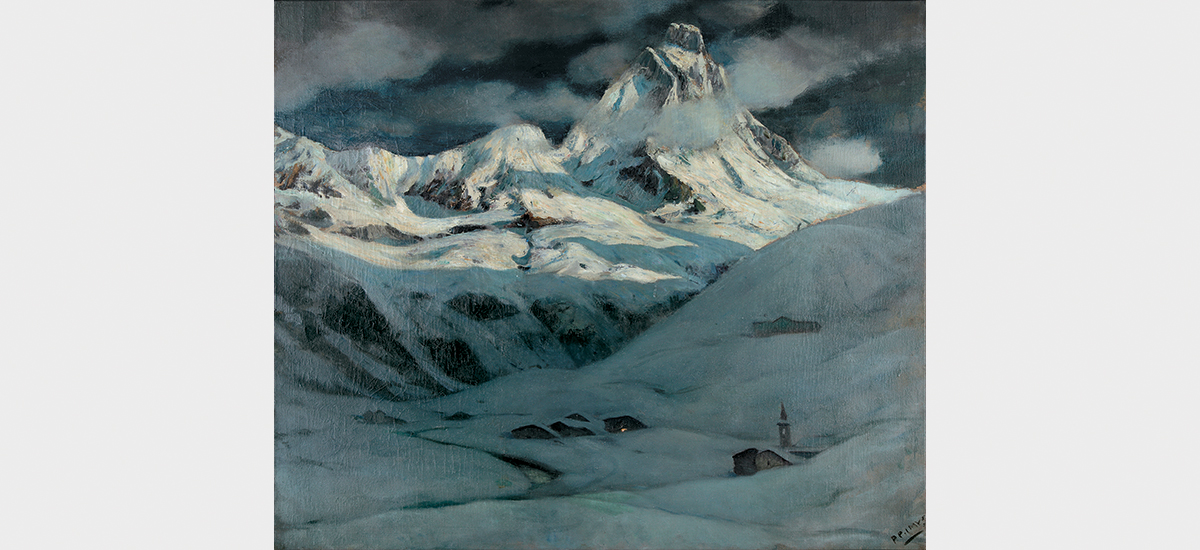 Il Cervino (Notturno), 1930 c., olio su tela, 115 × 137,5 cm, inv. 40 AC